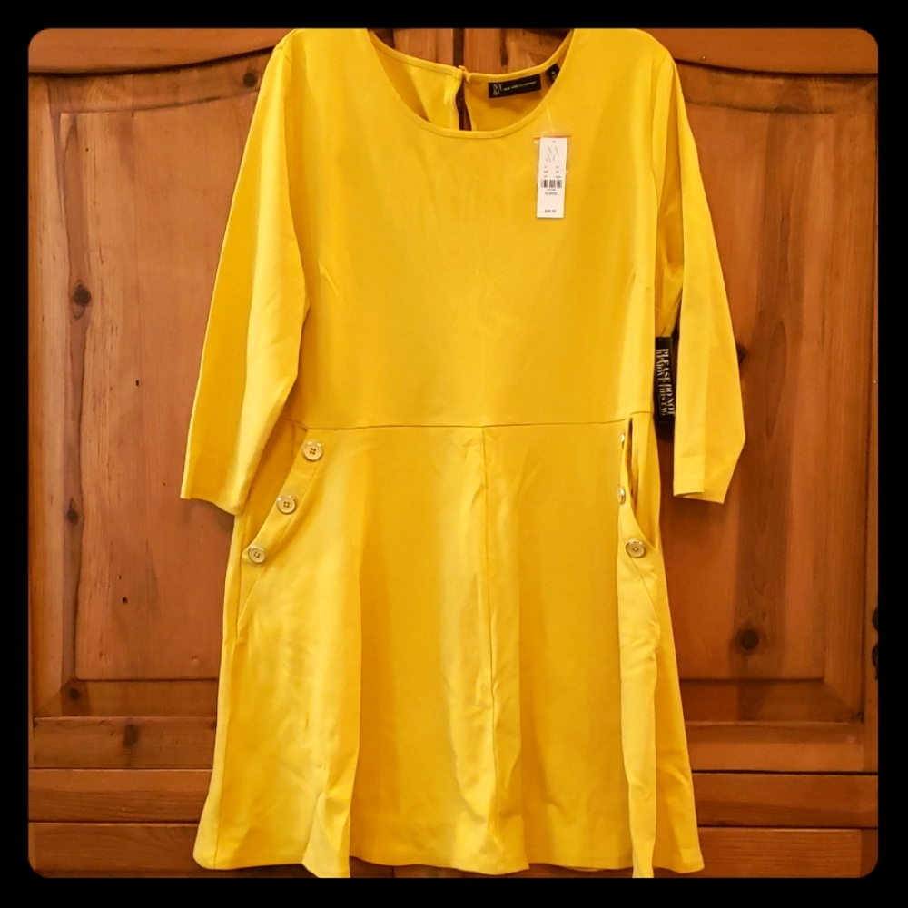 Mustard Yellow Dress with pockets